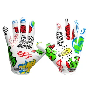 Monopoly Street Art Doom Speed Receiver Football Gloves
