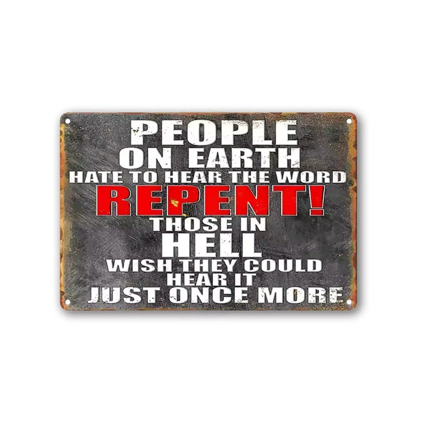 Funny Slogan Industrial Retro License Plate Tin 2D Art Prints for Man Cave Decor Vintage Style Horizontal Wall Hanging Decorative Signage