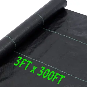 3ft x 300ft Weed Barrier Landscape Fabric 3.2oz Garden Plastic Cloth Heavy Duty Weed Control Blocker Mat Gardening Ground Cover Woven Geotextile Fabric Driveway Underlayment