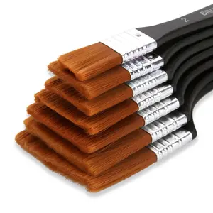7 Piece Palette Paint Brush Set, Various Sizes, Thick & Dense Bristles, Ideal for Wall Painting, Decorative Lines, Art, Craft & Design Use