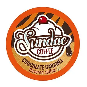 Two Rivers Coffee Sundae Ice Cream Flavored Coffee Pods, Chocolate Caramel 48-Count