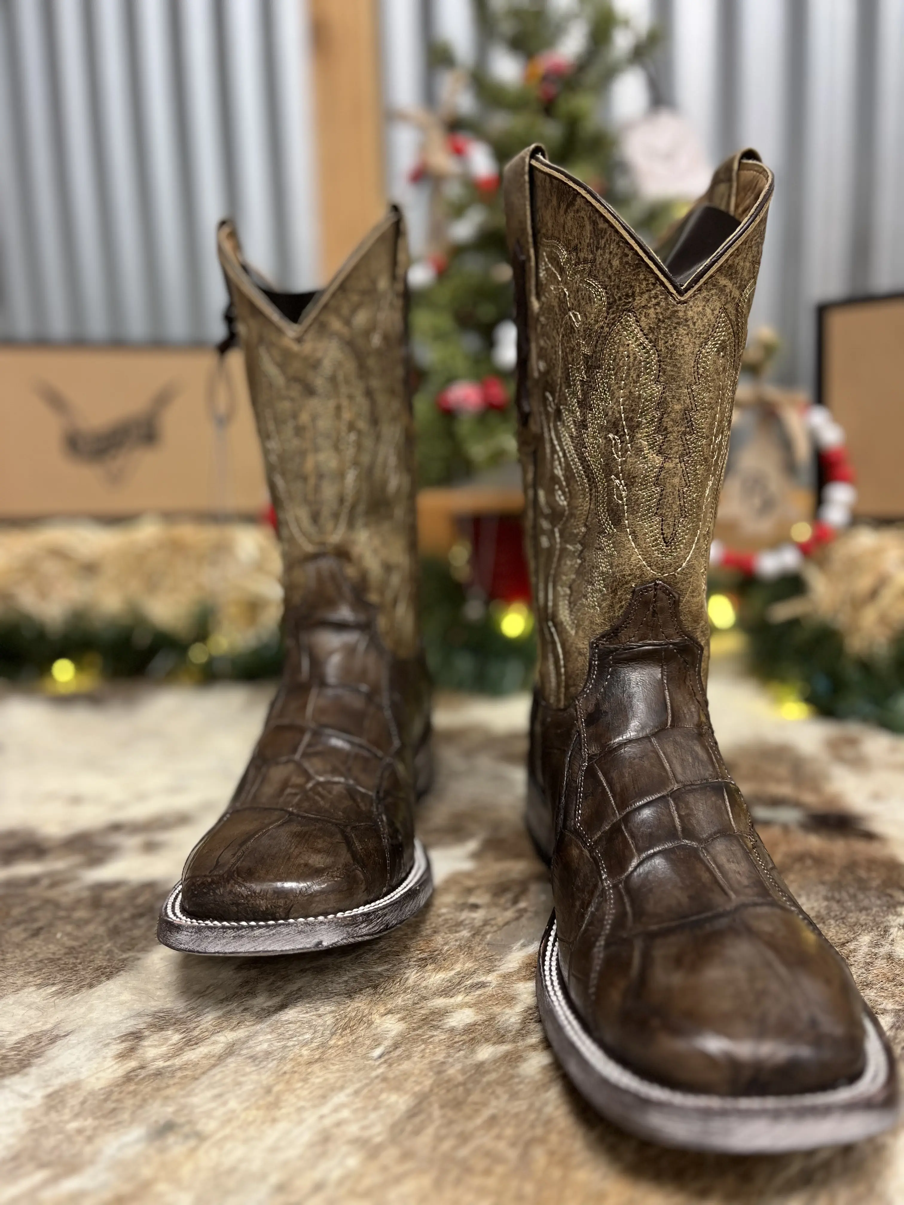 Men’s caiman belly boots