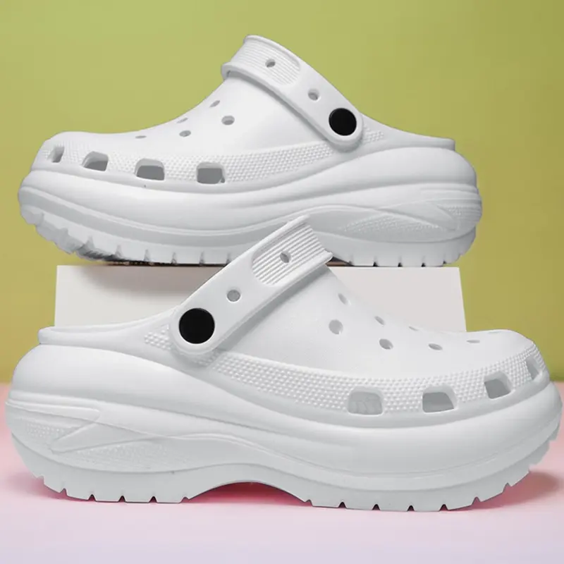 Women's Plain Color Platform Clogs, EVA Clogs, Casual Comfortable Breathable Lightweight Clogs, Fashionable Shoes for Indoor & Outdoor Wear, Beach Shoes