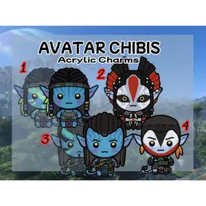 Avatar Chibi Charms // Acrylic Keychain //  Jake Sully - Neytiri - Miles Quaritch - Varang