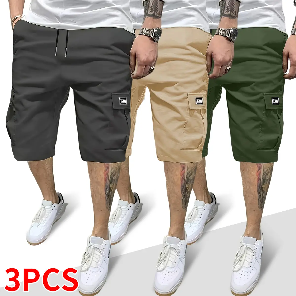 Gray + Army Green + Khaki