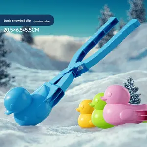 Winter Snowball Maker Ducky Heart Shaped Thickened Mold Kids Outdoor Play Tool Snowball Fight Toy for Boys Girls