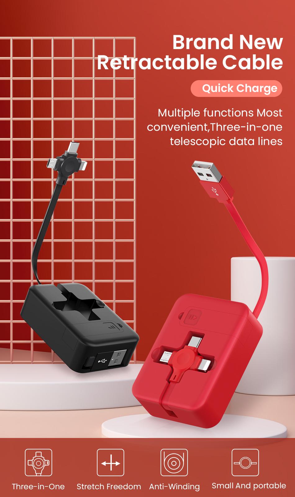 4 In 1 Retractable USB Cable Creative Macaron Type C Micro Cable For I Phone With Phone Stand Charging Data Cable Line Storage Box 4 In 1 Retractable USB Cable Creative Macaron Type C Micro Cable For I Phone With Phone Stand Charging Data Cable Line Storage Box