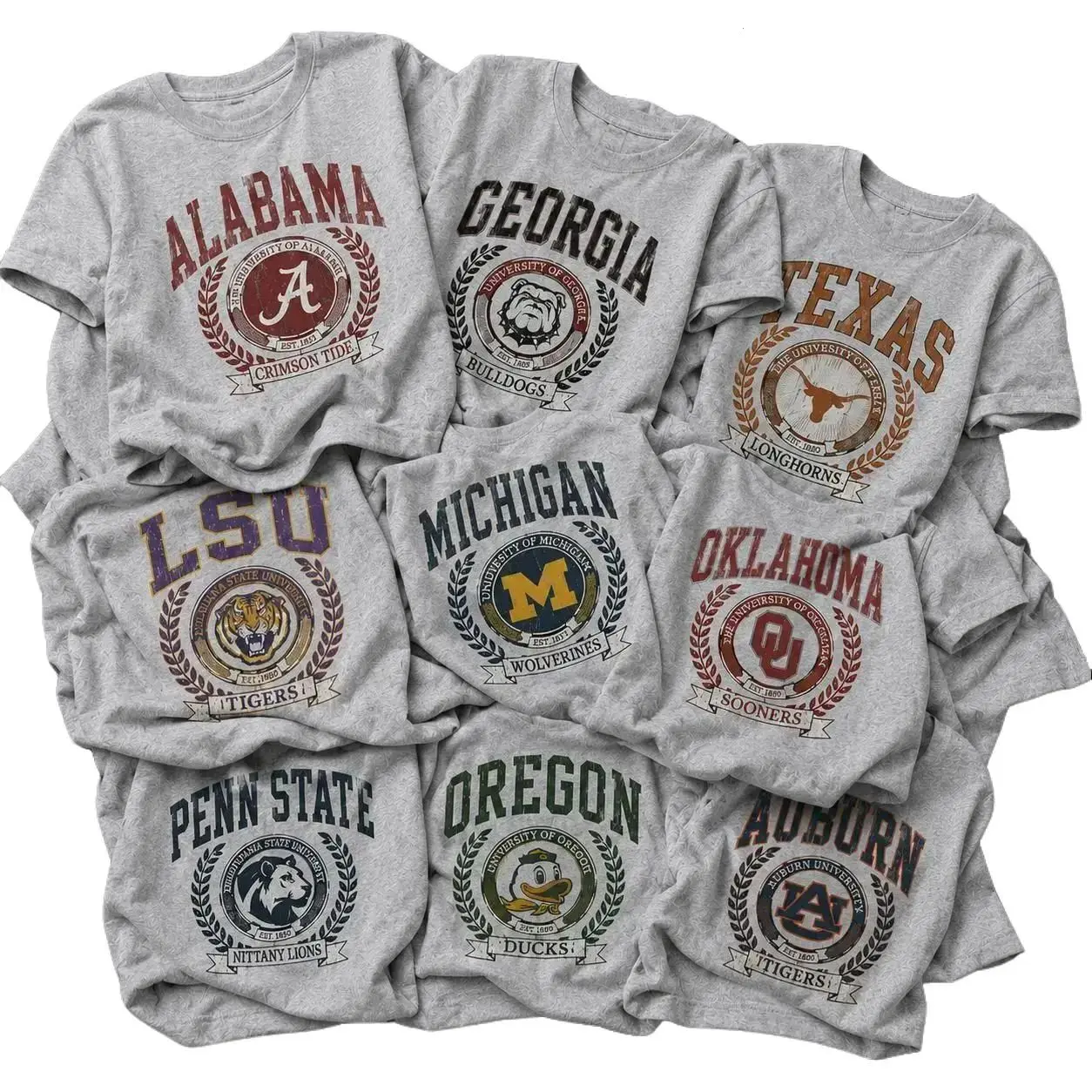 [FREE SHIP] Vintage College Football T-Shirt Retro Graphic Tee