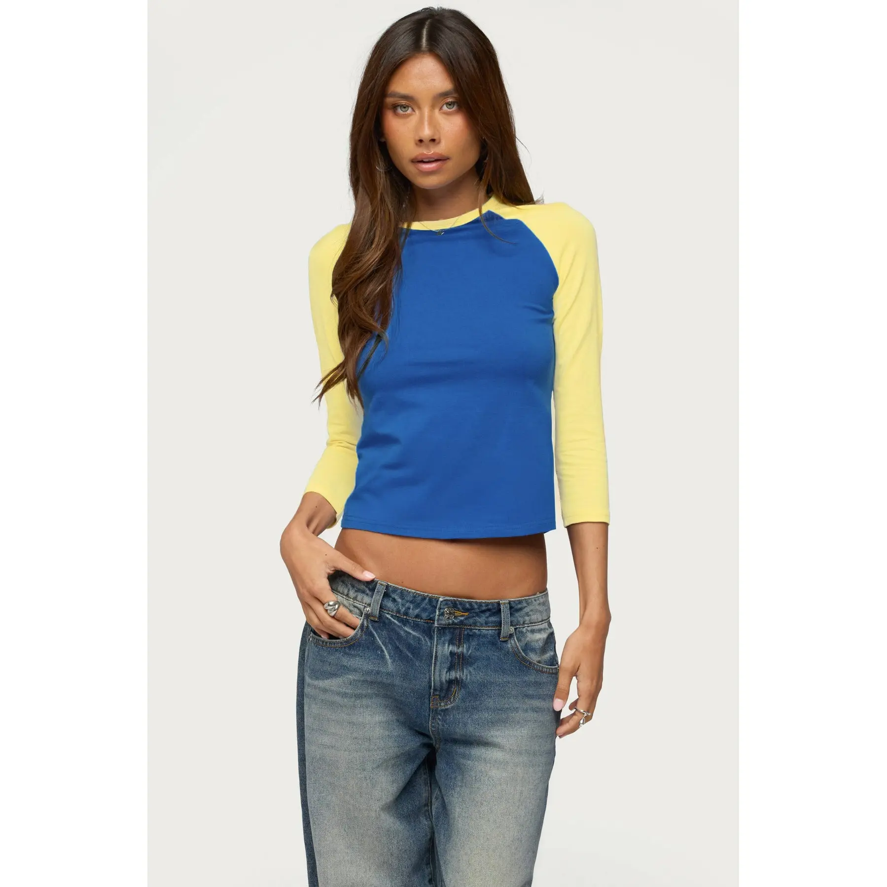 Emana Contrast Raglan Top