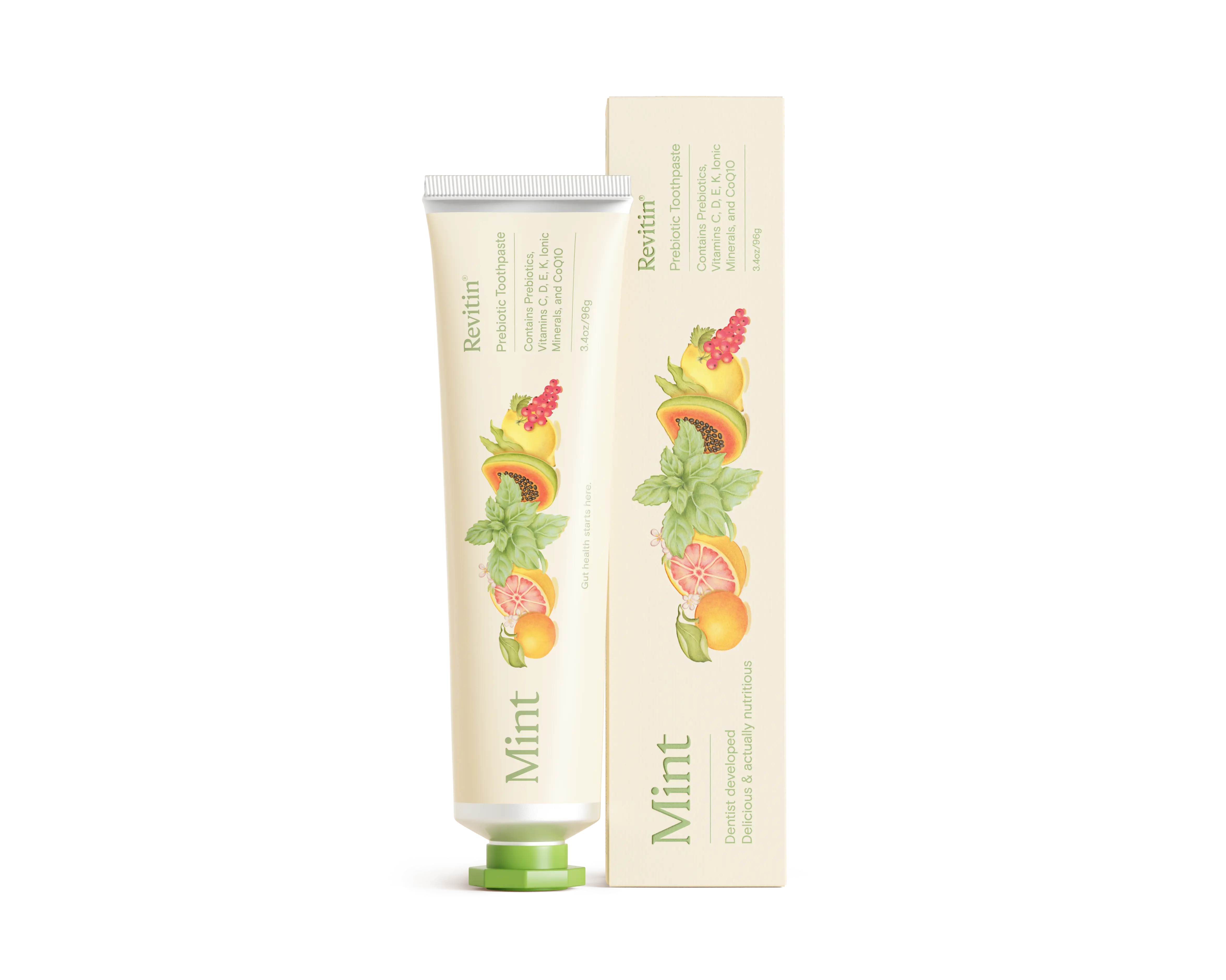 Fluoride-Free Prebiotic Toothpaste – Non-Toxic Gel with No SLS, Dyes, or Sweeteners – Kid-Approved – Revitin