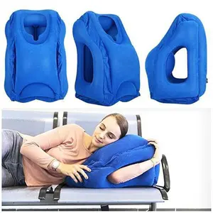 Inflatable Air Travel Pillow Portable Headrest Chin Support Soft Cushions for Airplane Car Office Rest Neck Nap Pillows