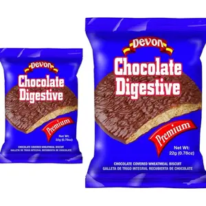 Devon Chocolate Digestive Biscuit Snack Cookie Premium Trinidad Chocolate Covered Wheatmeal Biscuit 22g Net Wt 0 78oz