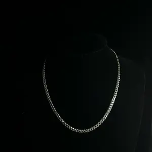 925 Italy Diamond-Cut Curb Chain Necklace 18” 4mm Sterling Silver