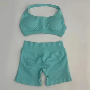 Impact Bra & Short Set - High Performance Activewear for Women in Plain Blue Color