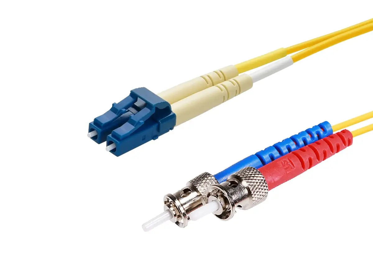Monoprice 46051 0.5 m Single Mode Fiber Optic Cable, LC-ST UL 2 mm 9-125 OFNR Duplex - Yellow