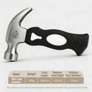 Mini Claw Hammer Nail Puller Tool, Portable Multi-Functional Woodworking Small Hammer, Ideal for Outdoor Camping DIY Repair Home Maintenance, Portable Multitool Hammer
