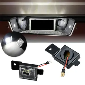 2pcs Xenon White License Number Plate Lights For Chevy Silverado 1500 2500 For GMC Sierra 1500 2500HD 3500HD Canyon, Replace OEM Part # GM2875100 GM2875101 23251664 23251665