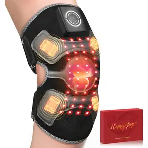 3D Red Light Therapy for Knee, FSA Eligible HSA 5000mAh Cordless Knee Massager with 4 Vibration Areas, Infrared Heating Pad Wrap Device for Knee Elbow Shoulder, 660nm 850nm