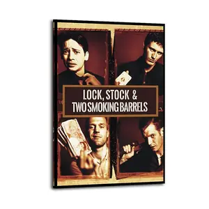 Lock, Stock And Two Smoking Barrels Artistic Wall Decor, Waterproof Canvas Poster, Cute And Vibrant Poster for Bathroom, Living Room, Bedroom, Dorm, A Perfect Gift Idea for New Year Home Decor