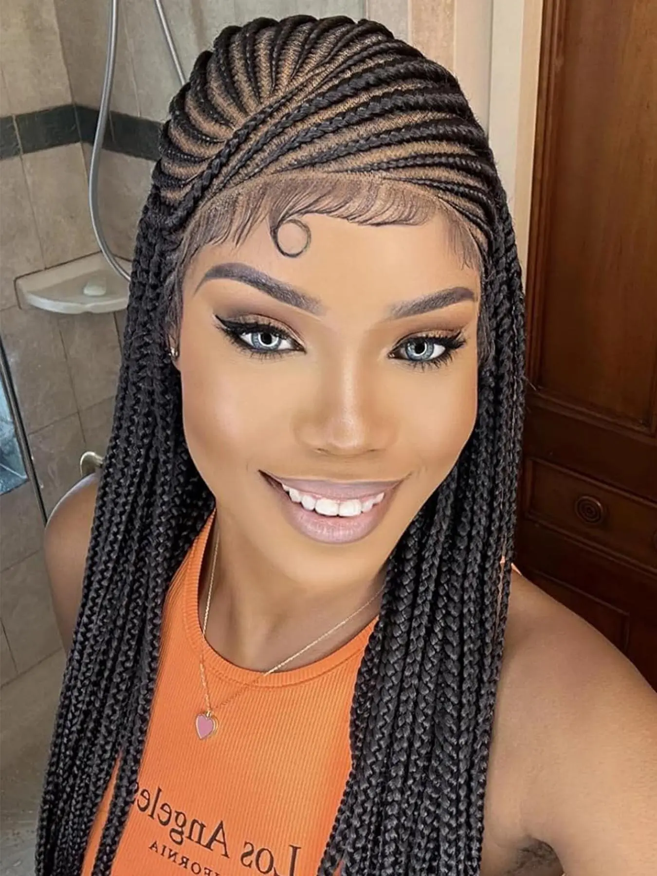 36 Inch Long Braided Wigs for Women, Gorgeous Fluffy Wigs without Bangs, Synthetic Braided Lace Wigs for Party, Daily Use
