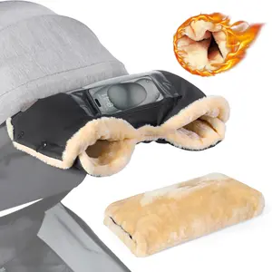 Orzbow Faux Sheepskin Gloves for Stroller, Universal Winter Anti-Freeze Stroller Mittens, Waterproof Warm Extra Thick HandMuff for Stroller Accessories