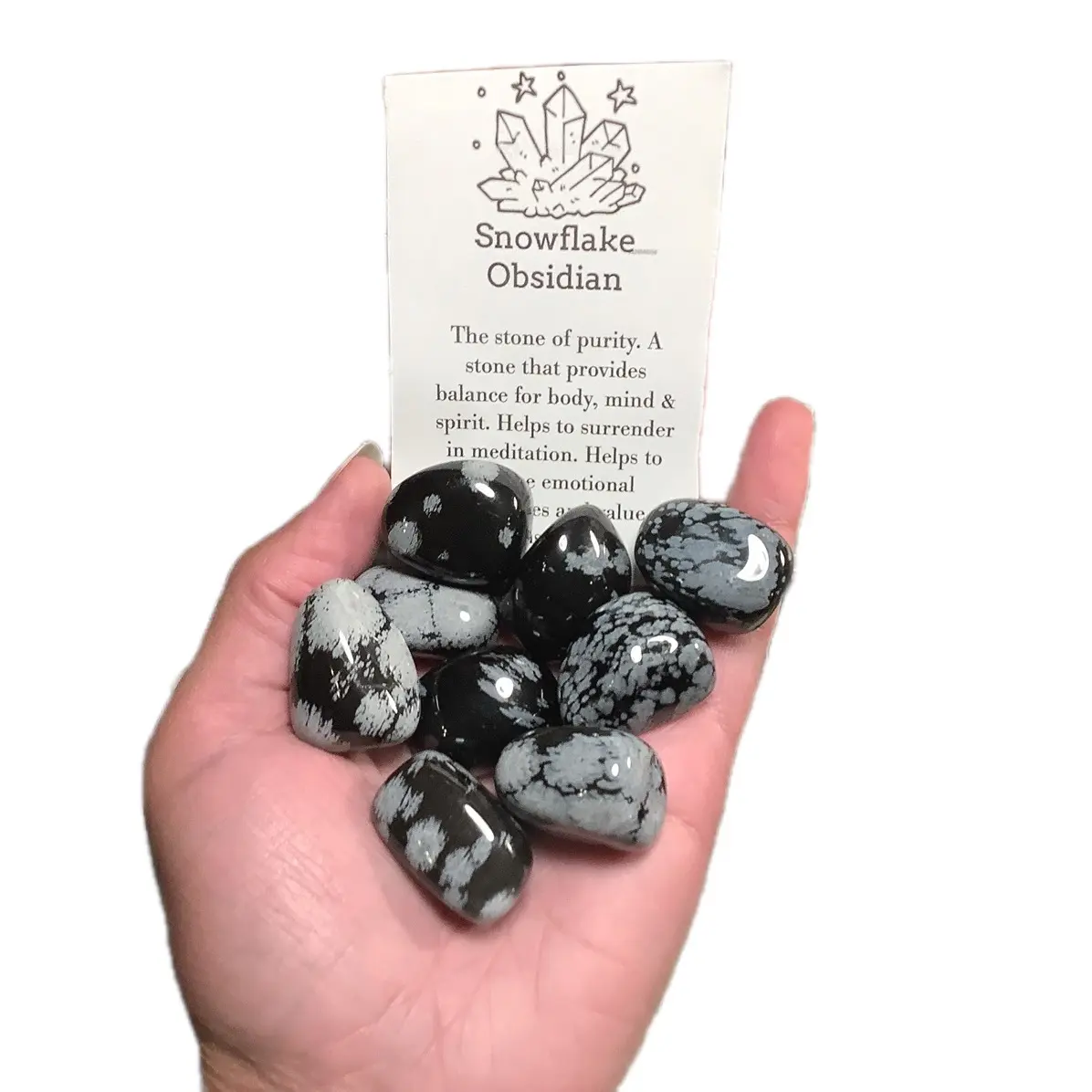 Snowflake Obsidian tumble stone