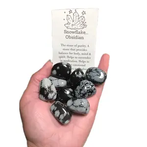 Snowflake Obsidian tumble stone