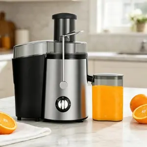 2026 rotary juicer, centrifugal juice extractor with a large diameter feed opening, suitable for fruit and vegetable juices, easy to clean, stainless steel construction, BPA-free (black model).
