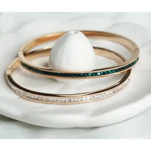 Rich Stainless Steel Rose-Gold Bracelet with Diamonds | Best gift idea | Waterproof Bracelet  |  Everyday Wear | Rich Style