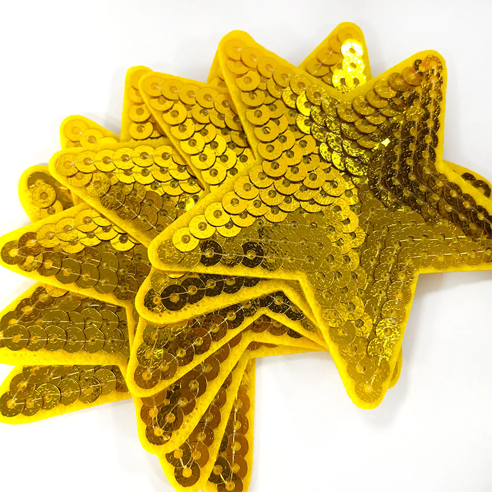 30Pcs DIY Sequins Star Iron-On Embroidery Patches - Shiny Chrome, Cute Fashion Decorations for Clothing, Bags, Skirts, Dress, Shoes, Books (Sew-On Sewing Accessory)