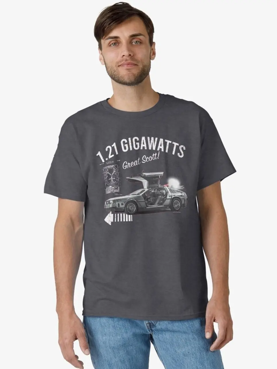 Back to the Future 1.21 Gigawatts DeLorean Car Classic T-Shirt Classic Muscle Cars, JDM Legends & Gifts for Car Lovers