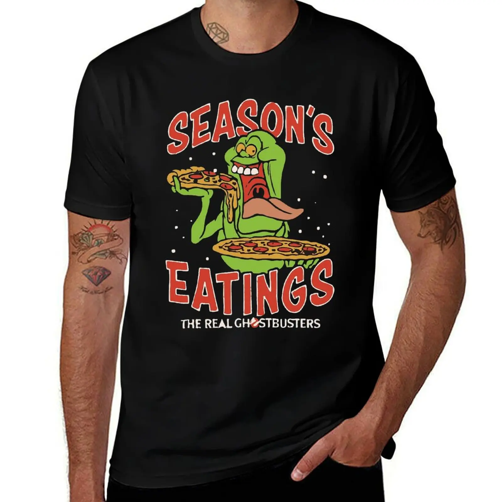 The Real Ghostbusters Mens T Shirts Cotton Short Sleeve T-Shirt Crew Neck Tees Casual Shirt