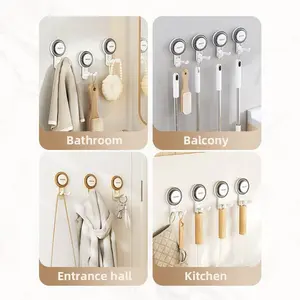 RENEMOS Double Hook Suction Cup Hanger - 2-in-1 Heavy Duty Vacuum Hooks - Multi-Purpose Wall Organizer for Bathroom & Kitchen - Waterproof, No-Drill & Reusable - High Capacity Storage for Towels & Robes