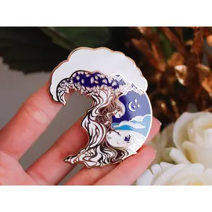 Gold Enchanted Forest Dryad & Naiad Hard Enamel Pin