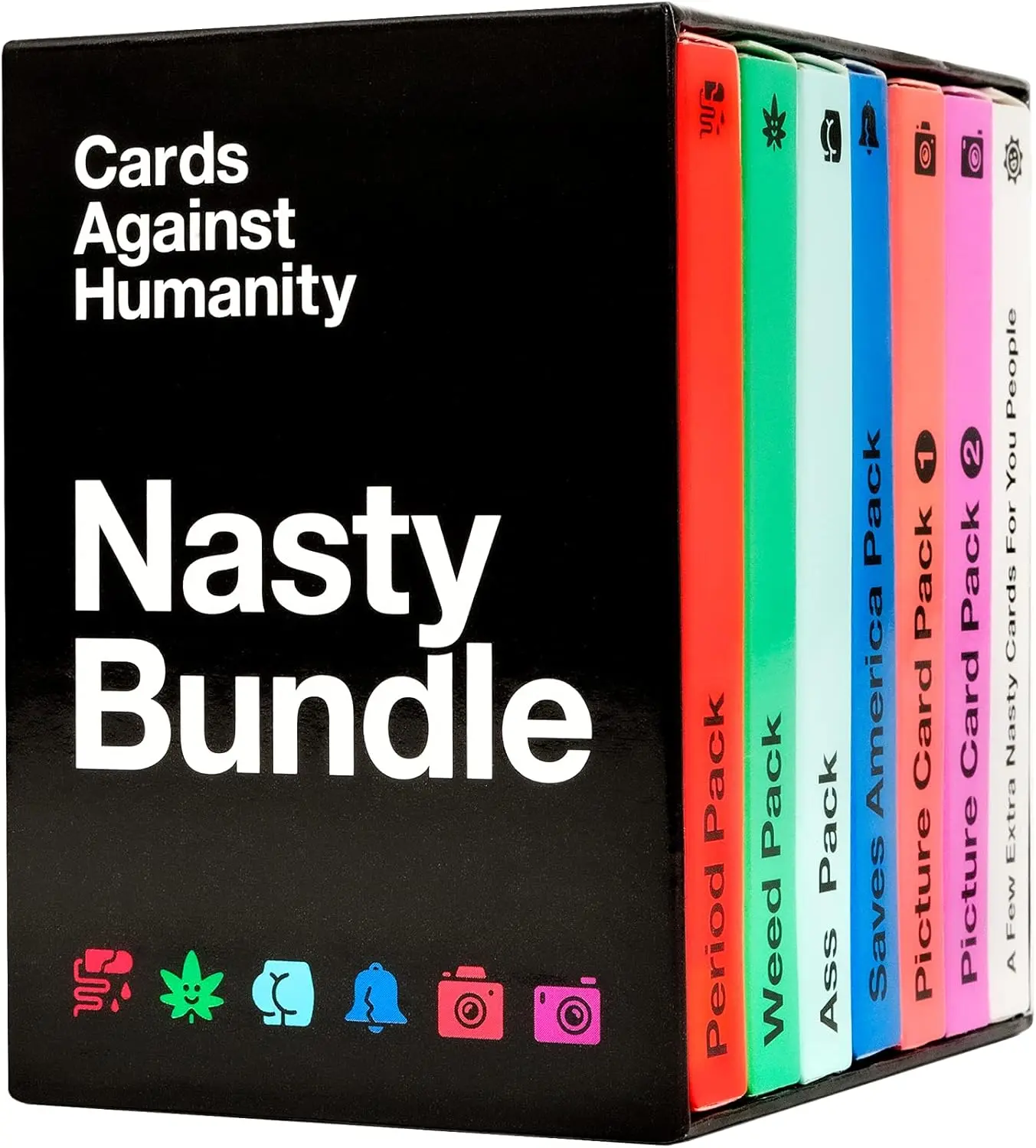 Cards Against Humanity Nasty Bundle - 6 Extra Disgusting Themed Packs (Including Period, Weed Packs) - 17+ Dedicated Deck Gift Set for Uncomfortable Game Nights