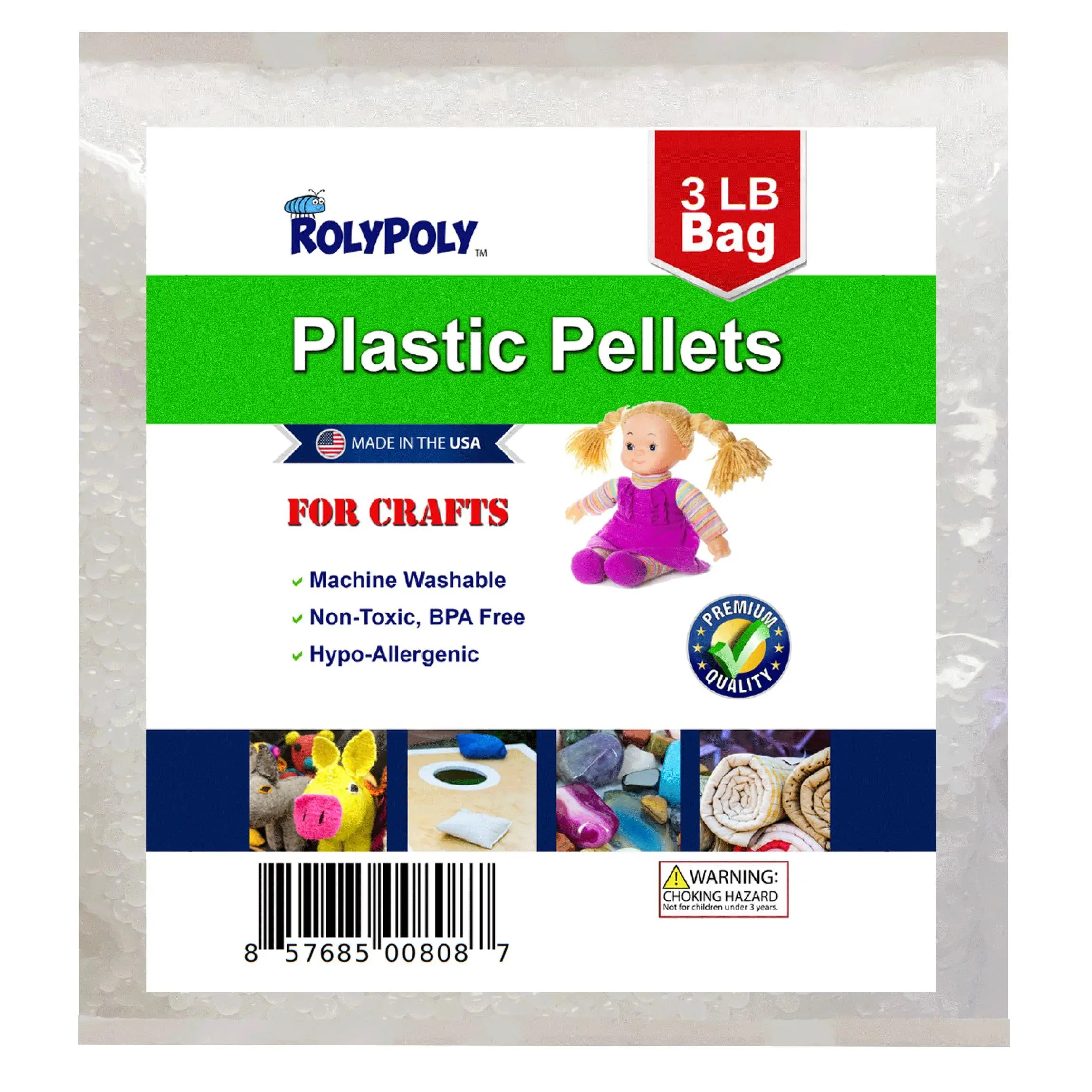 Poly Plastic Pellets (3 LBS)