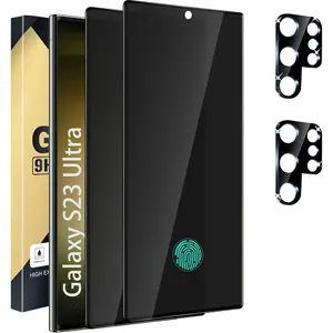 Compatible with Samsung Galaxy S26/S26 Plus/S26 Ultra, S25 Ultra Privacy Screen Protector - 2 Pack Privacy Film + 2 Pack Camera Lens Tempered Glass, High Clarity, Anti-Fingerprint, Bubble Free, Protective, Accessories
