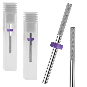 3/32” Tungsten Carbide Nail Drill Bit Buffer Cuticle Remover, Two-Way Rotation Fine Grit-3XF Professional Gel Remover for Manicure Home Salon Pedicure Use