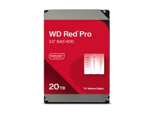 WD Red Pro 20TB NAS Internal Hard Drive HDD - 7200 RPM, SATA 6 Gb/s, CMR, 512 MB Cache, 3.5" - WD202KFGX
