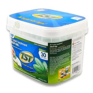 CAMCO TST Drop-Ins Tank Cleaner, 30-Count Bucket, Biodegradable Odor Stopper for Household Cleaning