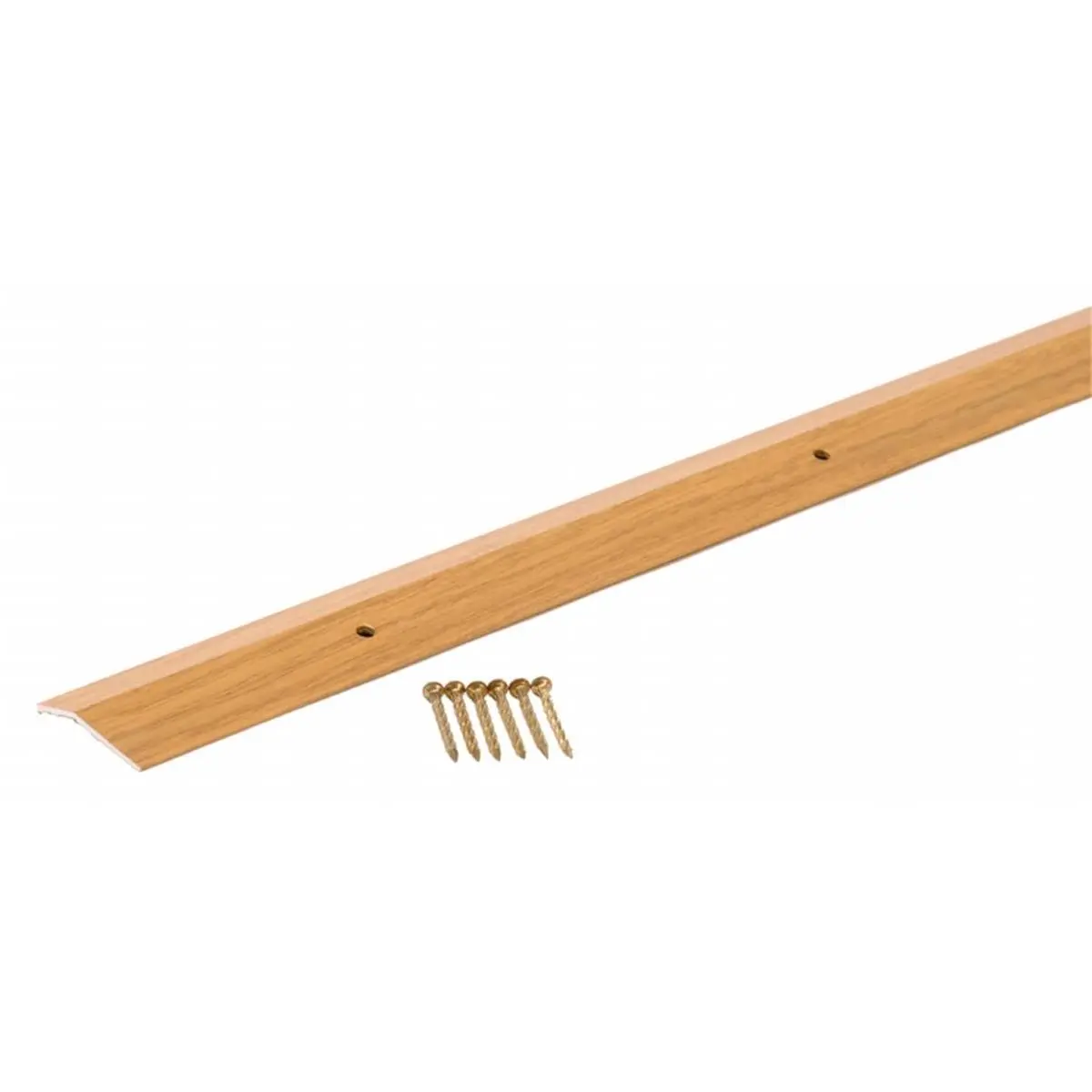MD Products Carpet Trim, Durable Aluminum with Metaldecor Oak Wood Finish, Floor Transition Strip with Screw Nails, 1.38 in x 72 in, Metal Decor, Indoor, 1.38In. X 72In.