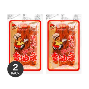 2 Pack Zhouzaide Spicy Fried Dough Sticks - Authentic Hunan Specialty Snack, Yami , 148g/Bag