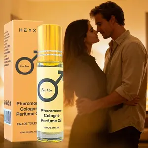 1/2 Bottle Men's Pheromone Perfume Oil | Long-Lasting Fresh Woody Scent | Elegant Golden Packaging | Premium Fragrance for Date Nights & Special Occasions | Boost Masculine Charm | Ideal for Dating, Commute & Daily Use