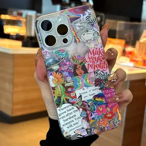 Flower & Skull Pattern Phone Case, Casing, Fashion Phone Protector Cover, Phone Accessories Compatible with iPhone 11 12 13 14 15 16 Pro Max