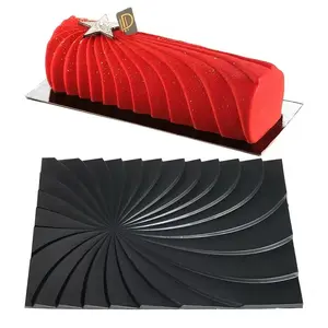 Texture Silicone Mousse Pad Cake Roll Mold, High Temperature Resistant, Easy Demold, Reusable, Bakery Embossing Tool, Swiss Roll Ice Cream Chocolate Decor