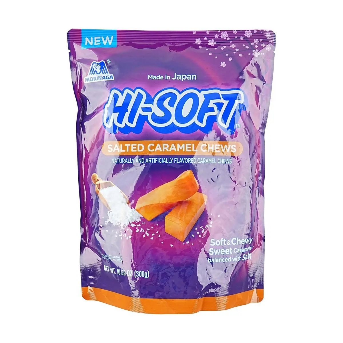 HI-CHEW Japanese Salted Caramel Chewy Candy 300g - Authentic Soft Fruit Chews for Snack Lovers