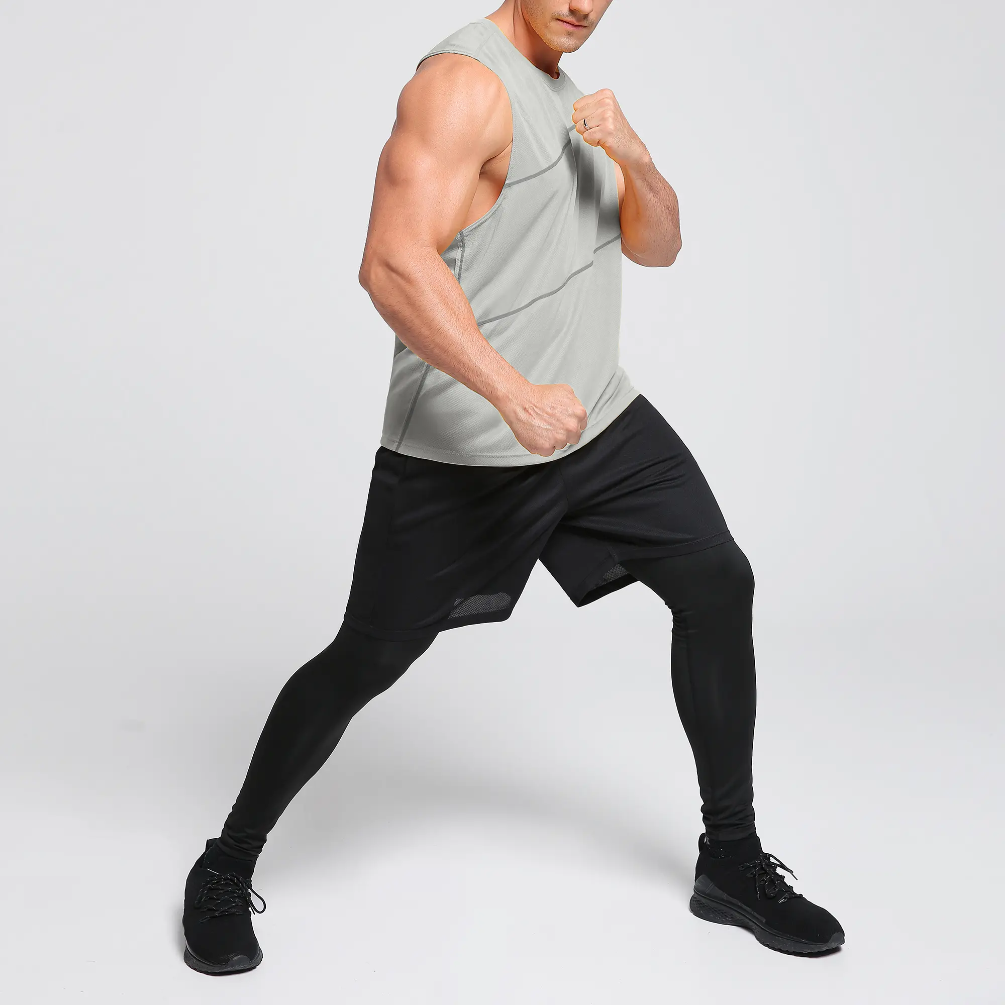 NELEUS Men’s 3-Pack Diagonal Stripe Sleeveless Sports Vest, Athletic Fitness Workout Tank Tops for Summer, Fitness Workout Vest, Gymclothing, Athletic Performance Men's Sports Vest