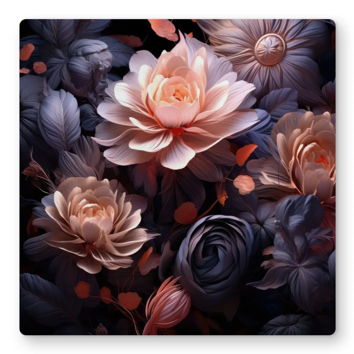 MWW C1MP1616BL83E0 16x16 in. Lightweight Aluminium Metallic Artistic Print, Contemporary Art Bedroom Decoration, Home Supplies Wall Art for Stylish Spaces, Durable