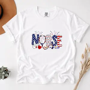 Comfort Colors America Nurse Shirt, Nurse 4th of July Graphic Tee, Patriotic Nurse T-shirt, Independence Day Nurse Tee, Nurse Appreciation Gift - TrendWear USA