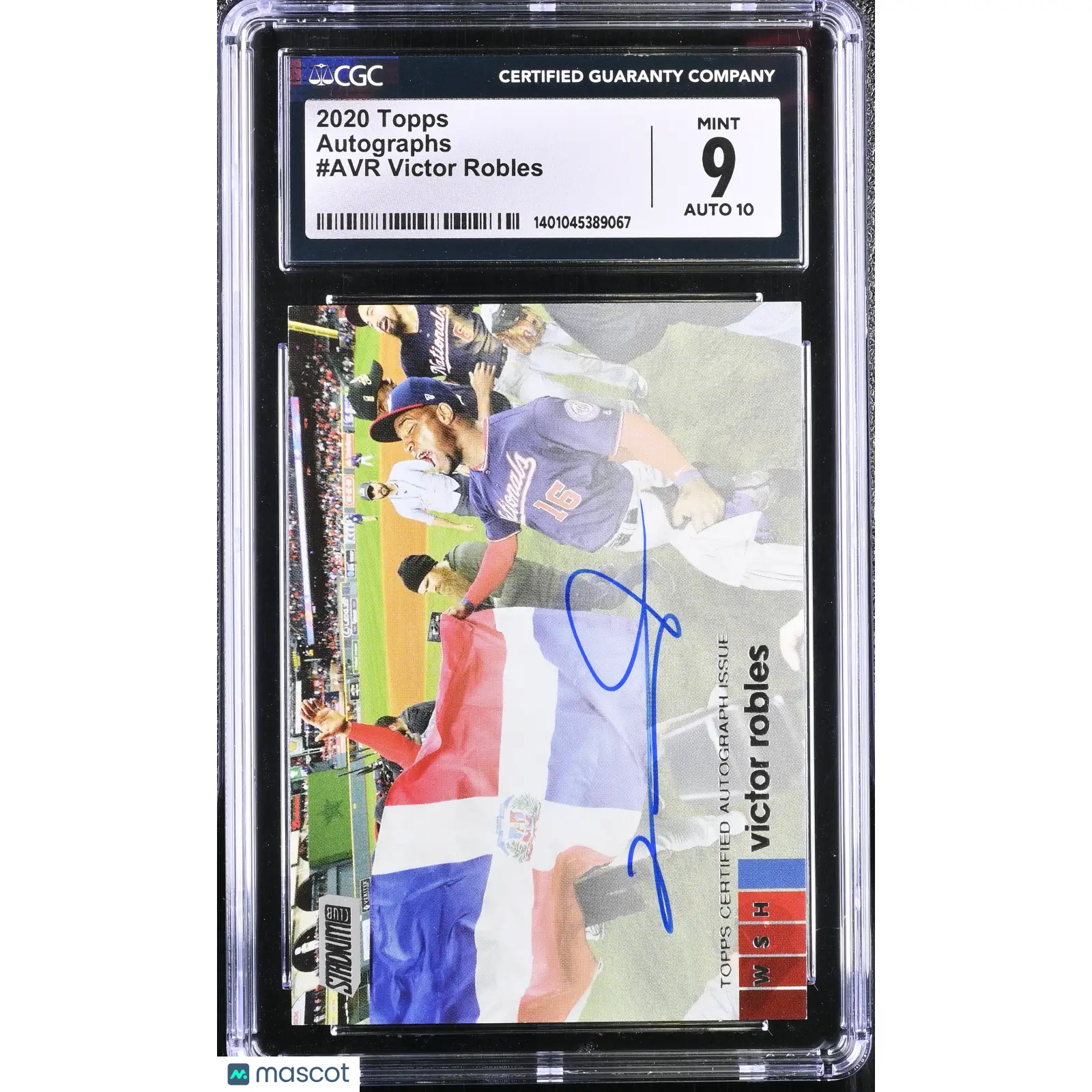 Victor Robles CGC 2020 Stadium Club #AVR Auto Baseball 9